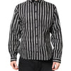 Dolce & Gabbana Black White Striped Cotton Dress Shirt
