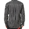 Dolce & Gabbana Black White Striped Cotton Dress Shirt