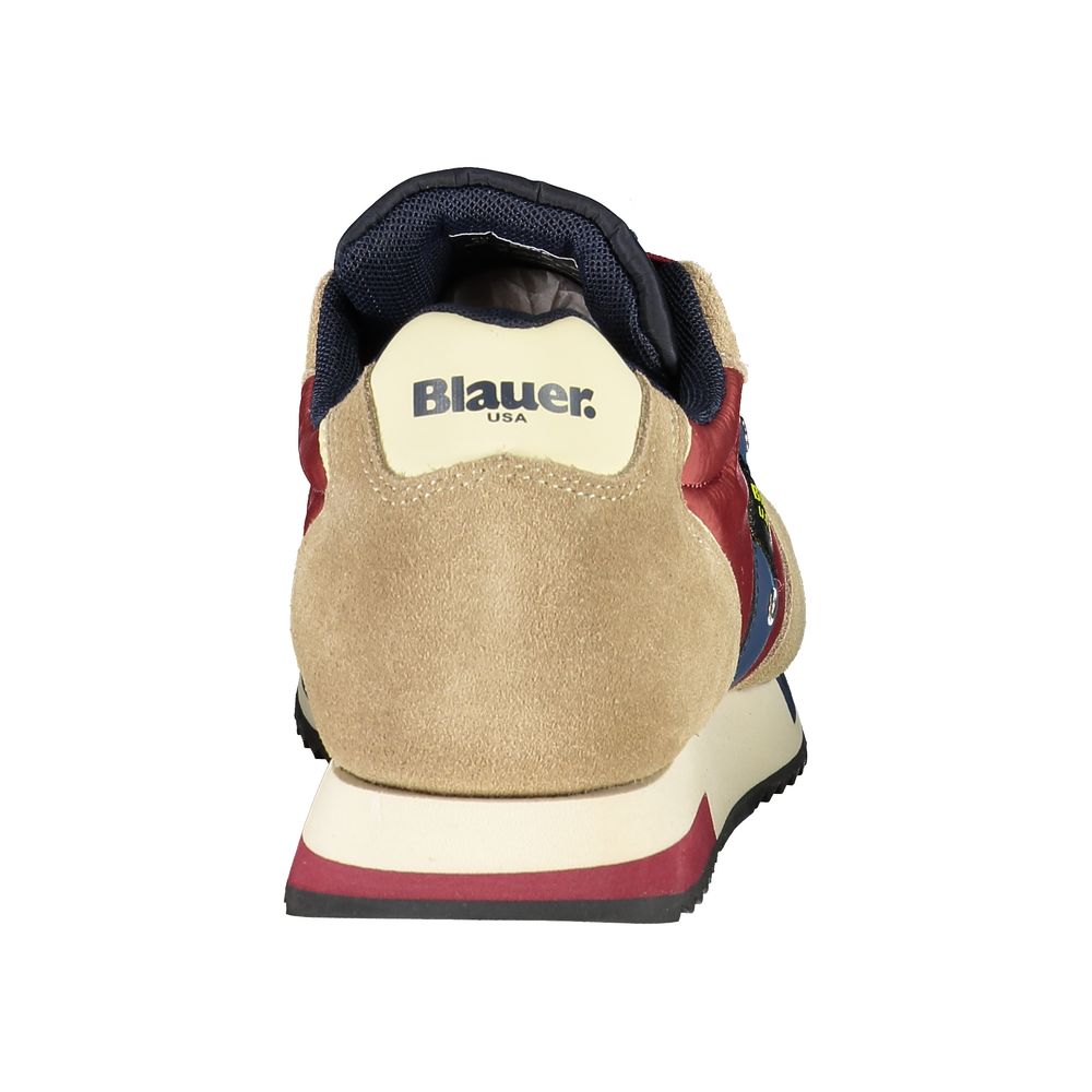 Blauer Beige Leather Men Sneaker
