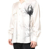 Dolce & Gabbana Ivory Silk Long Sleeves Men Casual Shirt
