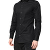Dolce & Gabbana Black GOLD Cotton Long Sleeves Dress Shirt