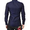 Dolce & Gabbana Blue GOLD Cotton Long Sleeves Men Dress Shirt