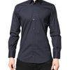 Dolce & Gabbana Dark Blue MARTINI Cotton Dress Formal Shirt