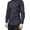 Dolce & Gabbana Dark Blue MARTINI Cotton Dress Formal Shirt