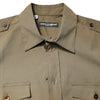 Dolce & Gabbana Brown Cotton Stretch Casual Long Sleeves Shirt