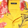 Dolce & Gabbana Yellow Floral Men Button Down Casual Shirt