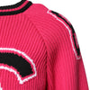 Dolce & Gabbana Pink Cotton Logo Print Knit Pullover Sweater