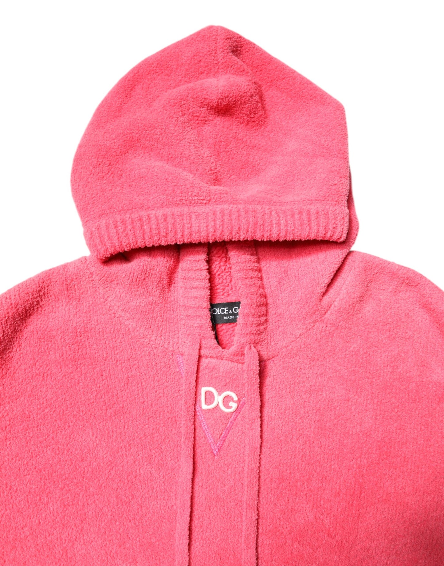 Dolce & Gabbana Red Cotton Knit Hooded Men Pullover Sweater