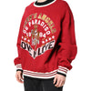Dolce & Gabbana Red Sequin Knit Pullover Sweatshirt Sweater
