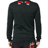 Dolce & Gabbana Black Sequined Embellished Pullover Sweater