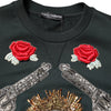 Dolce & Gabbana Black Sequined Embellished Pullover Sweater