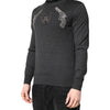 Dolce & Gabbana Gray Embroidery Knit Men Pullover Sweater