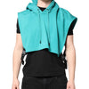 Dolce & Gabbana Green Cotton Hooded Men Sportswear Vest Sweater