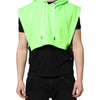 Dolce & Gabbana Green Polyester Hooded Sportswear Vest Sweater