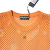Dolce & Gabbana Orange Cashmere Round Neck Sleeveless T-shirt