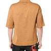 Dolce & Gabbana Brown Floral Collared Short Sleeve T-shirt