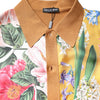 Dolce & Gabbana Brown Floral Collared Short Sleeve T-shirt