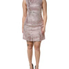 Dolce & Gabbana Pink Jacquard Sleeveless Sheath Mini Dress