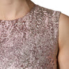 Dolce & Gabbana Pink Jacquard Sleeveless Sheath Mini Dress
