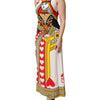 Dolce & Gabbana White Queen Of Hearts Sleeveless Maxi Dress