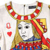 Dolce & Gabbana White Queen Of Heart Short Sleeve Midi Dress