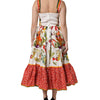 Dolce & Gabbana White Vegetables Sleeveless A-line Dress