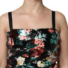 Dolce & Gabbana Black Floral Sequin Sleeveless Sheath Dress