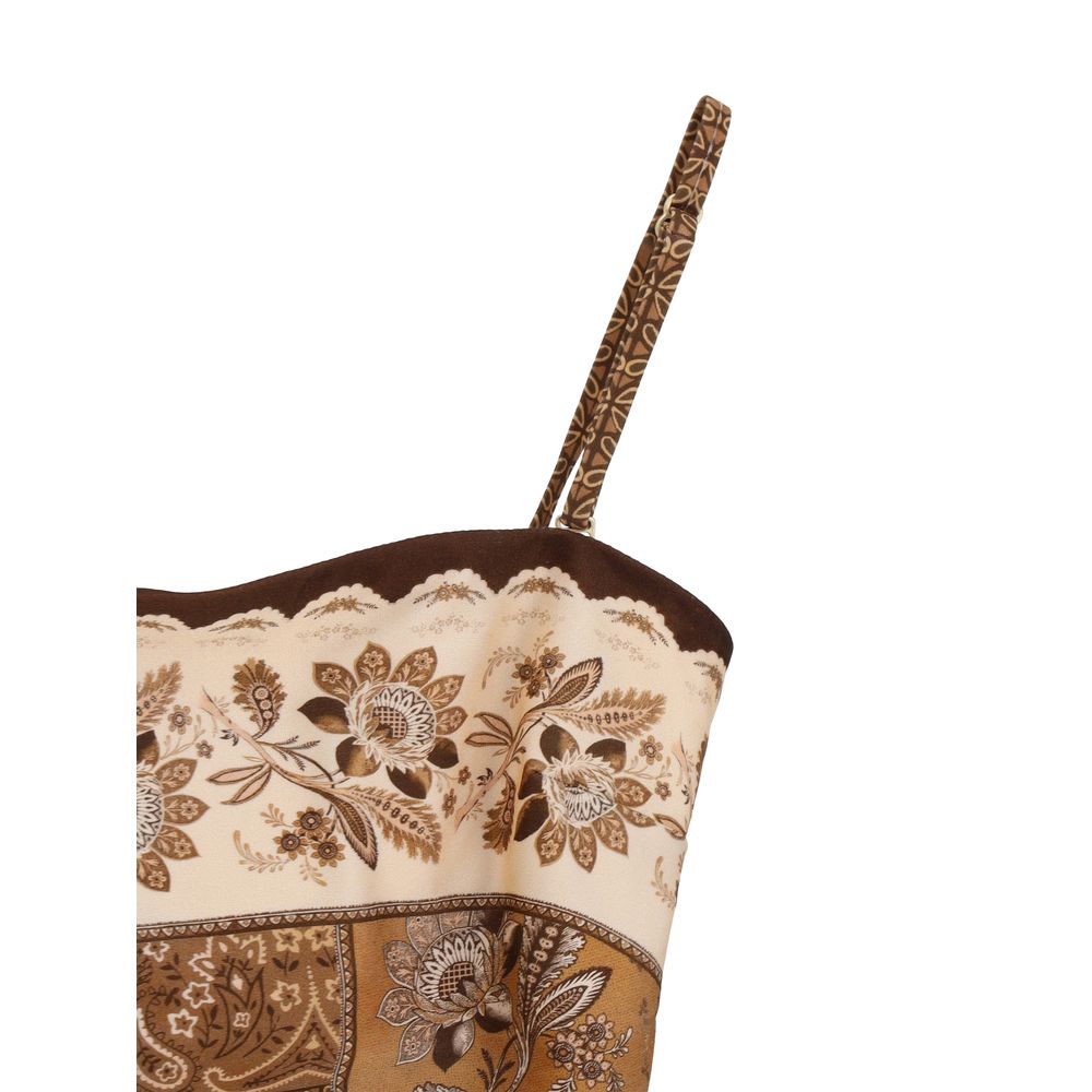 Zimmermann Badeanzug aus braunem Polyamid