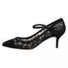 Dolce & Gabbana Black Mary Jane Taormina Lace Pumps Shoes