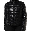 Dolce & Gabbana Black Logo Plaque Full Zip Puffer Jacket