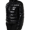 Dolce & Gabbana Black Logo Plaque Full Zip Puffer Jacket