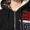 Dolce & Gabbana Black Embroidered Full Zip Hooded Jacket