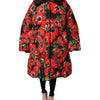 Dolce & Gabbana Multicolor Floral Full Zip Padded Jacket