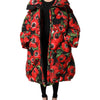 Dolce & Gabbana Multicolor Floral Full Zip Padded Jacket