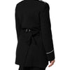 Dolce & Gabbana Black Wool Double Breasted Blazer Jacket