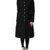 Dolce & Gabbana Black Wool Single Breasted Trench Coat Jacket