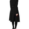 Dolce & Gabbana Black Wool Single Breasted Trench Coat Jacket