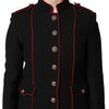 Dolce & Gabbana Black Wool Single Breasted Trench Coat Jacket