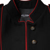 Dolce & Gabbana Black Wool Single Breasted Trench Coat Jacket