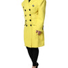 Dolce & Gabbana Yellow Double Breasted Trench Coat Jacket