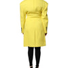 Dolce & Gabbana Yellow Double Breasted Trench Coat Jacket