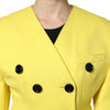 Dolce & Gabbana Yellow Double Breasted Trench Coat Jacket