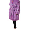 Dolce & Gabbana Purple Button Embellished Trench Coat Jacket