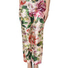 Dolce & Gabbana Multicolor Floral High Waist Straight Pants