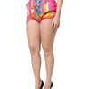 Dolce & Gabbana Pink Printed High Waist Hot Pants Shorts