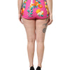 Dolce & Gabbana Pink Printed High Waist Hot Pants Shorts