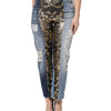 Dolce & Gabbana Multicolor Patchwork High Waist Denim Jeans