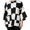 Dolce & Gabbana White Black Patchwork Jacquard Blazer Jacket