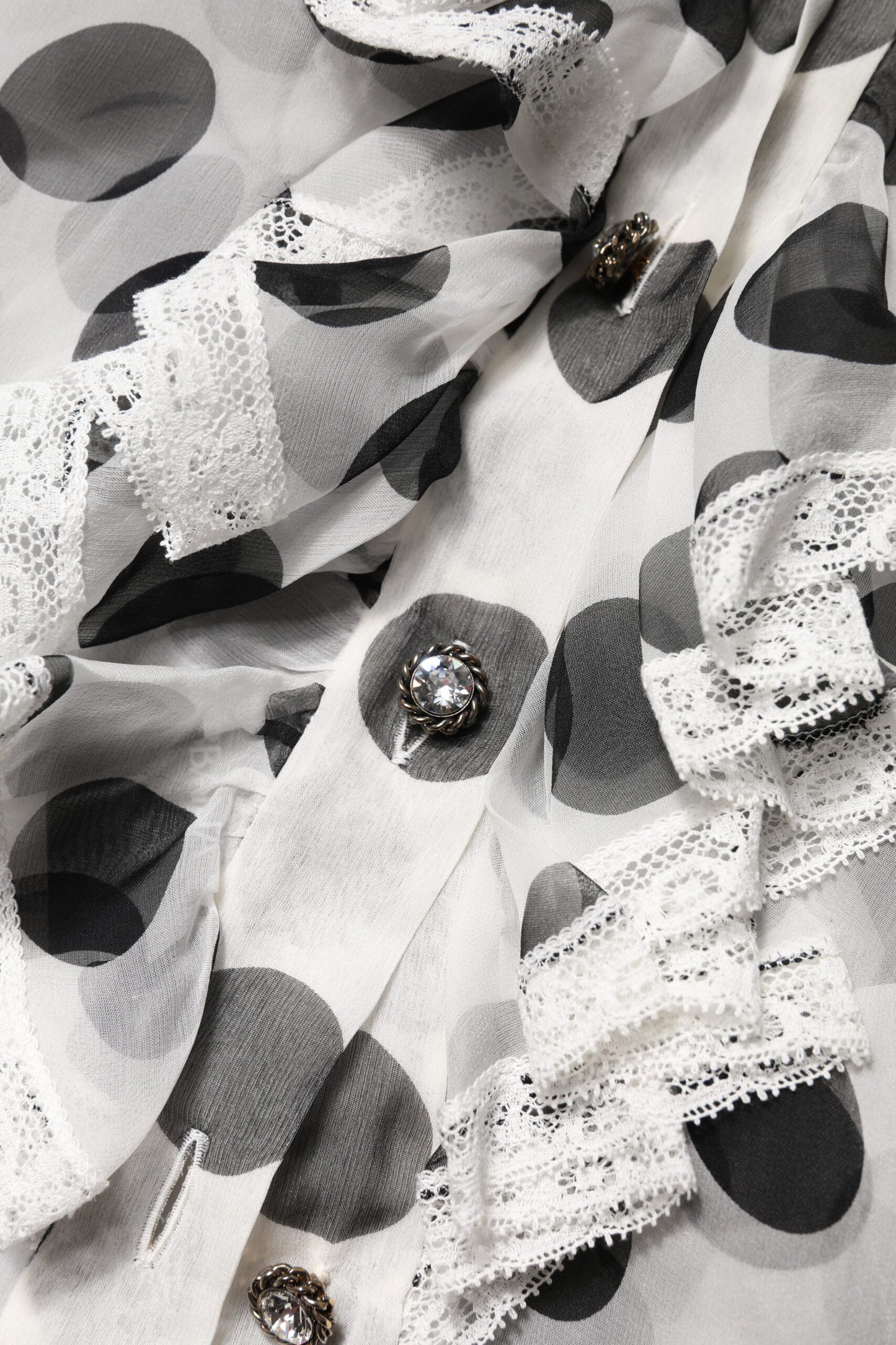 Dolce &amp; Gabbana – Ärmelloses Baumwolltop mit Punkten in Weiß und Schwarz