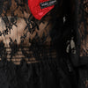 Dolce & Gabbana Black Cotton Floral Lace Women Blouse Top